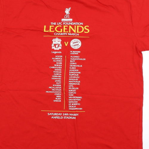 Liverpool FC Mens Red    T-Shirt Size M  - LIVERPOOL FC