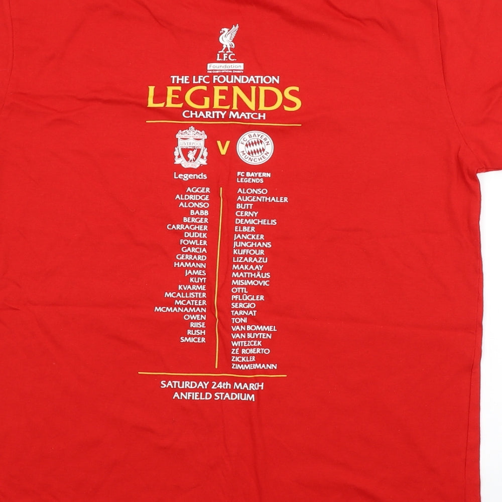 Liverpool FC Mens Red    T-Shirt Size M  - LIVERPOOL FC