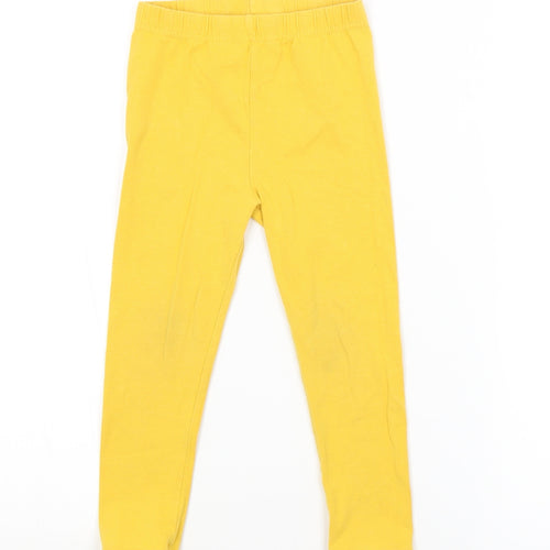 George Girls Yellow   Jogger Trousers Size 3-4 Years