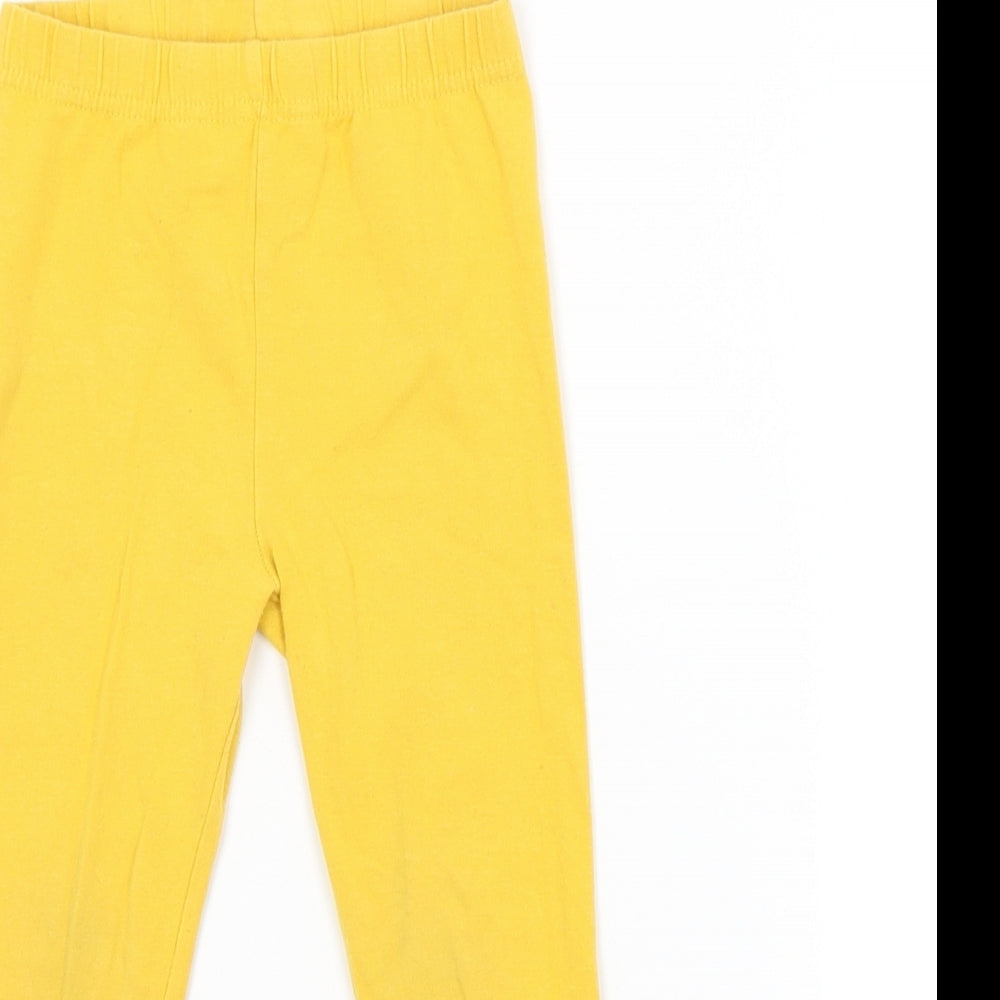 George Girls Yellow   Jogger Trousers Size 3-4 Years