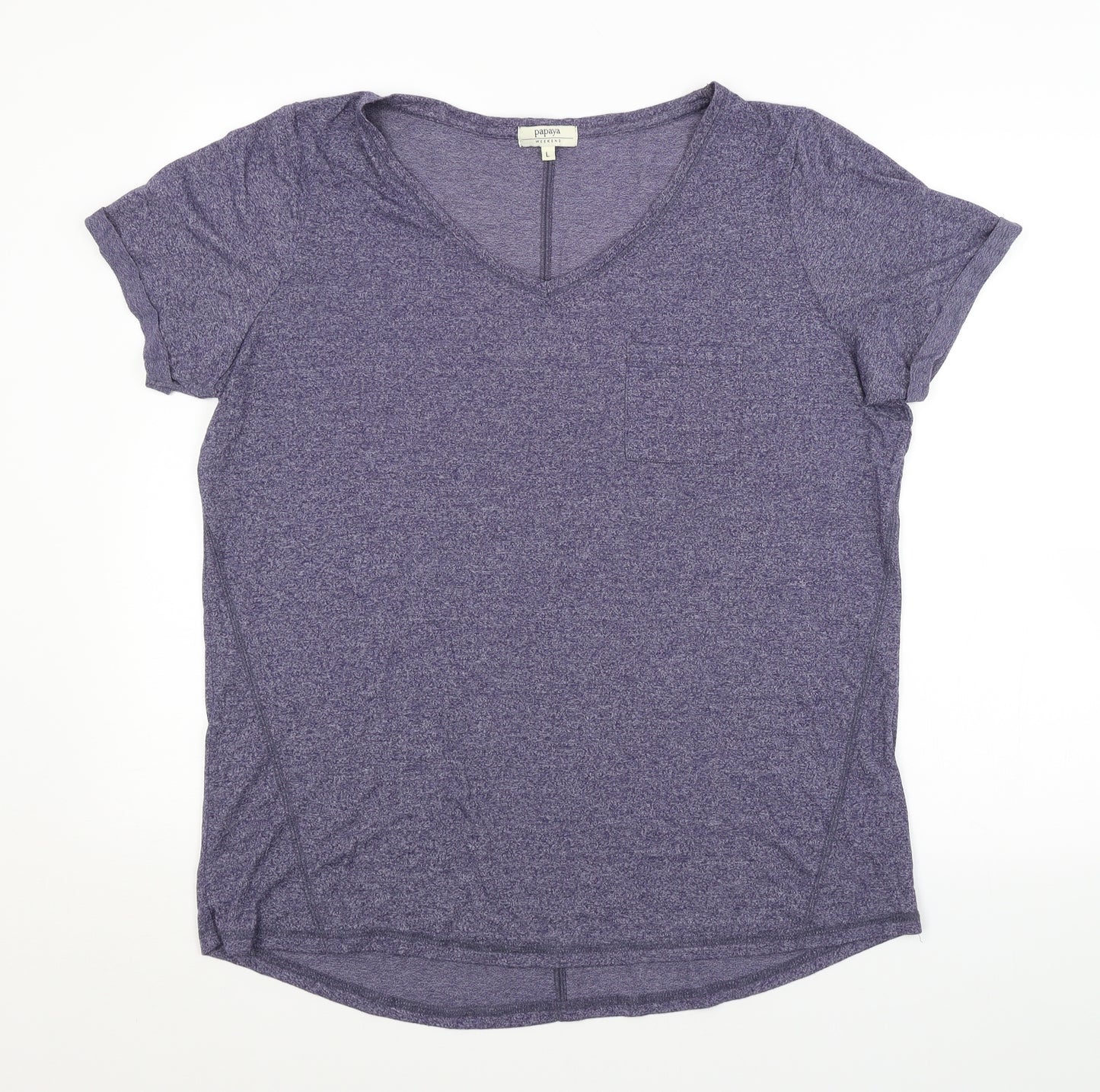 Papaya Womens Purple   Basic T-Shirt Size L