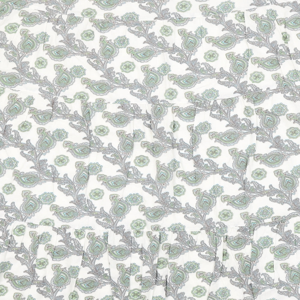 Animal Womens Green Paisley  A-Line Skirt Size 12