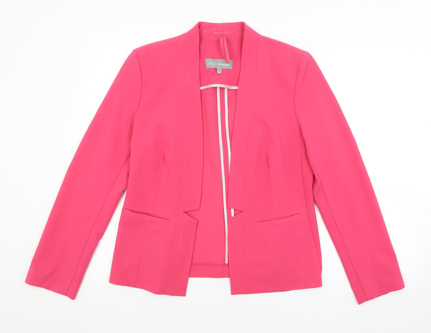 M&S Womens Pink   Jacket Blazer Size 10