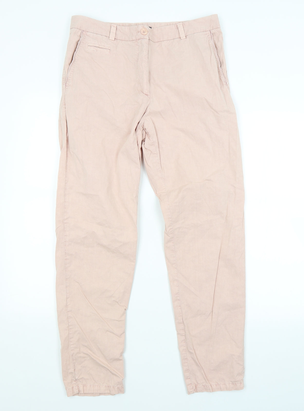 M&S Womens Pink   Chino Trousers Size 12 L28 in