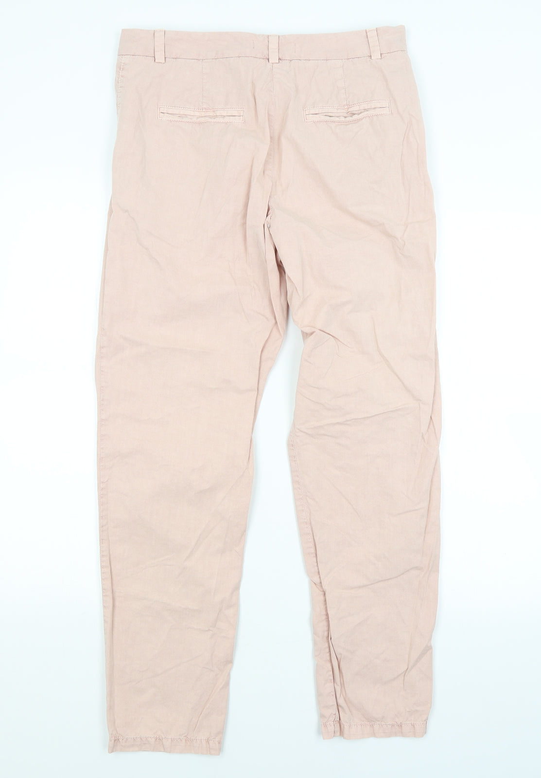 M&S Womens Pink   Chino Trousers Size 12 L28 in