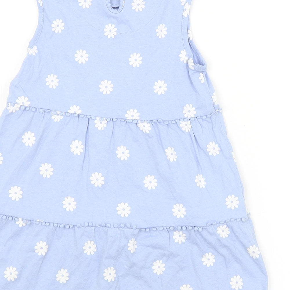 TU Girls Blue Floral  A-Line  Size 4-5 Years