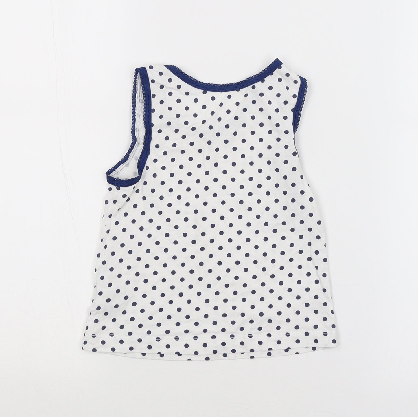 TU Girls White Spotted  Basic Tank Size 3-4 Years