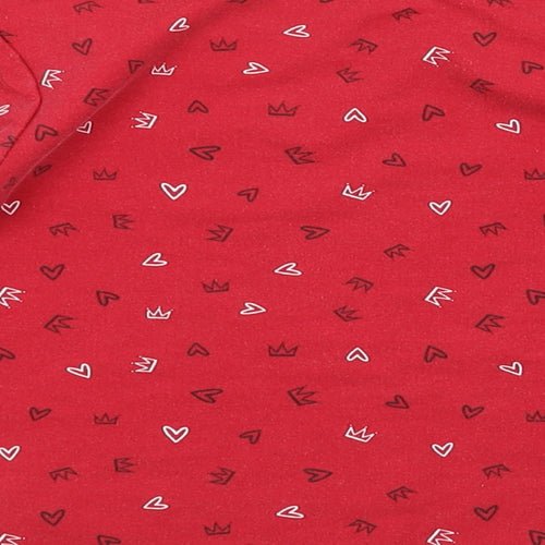 Preworn Girls Red Geometric  Pullover Sweatshirt Size 3-4 Years