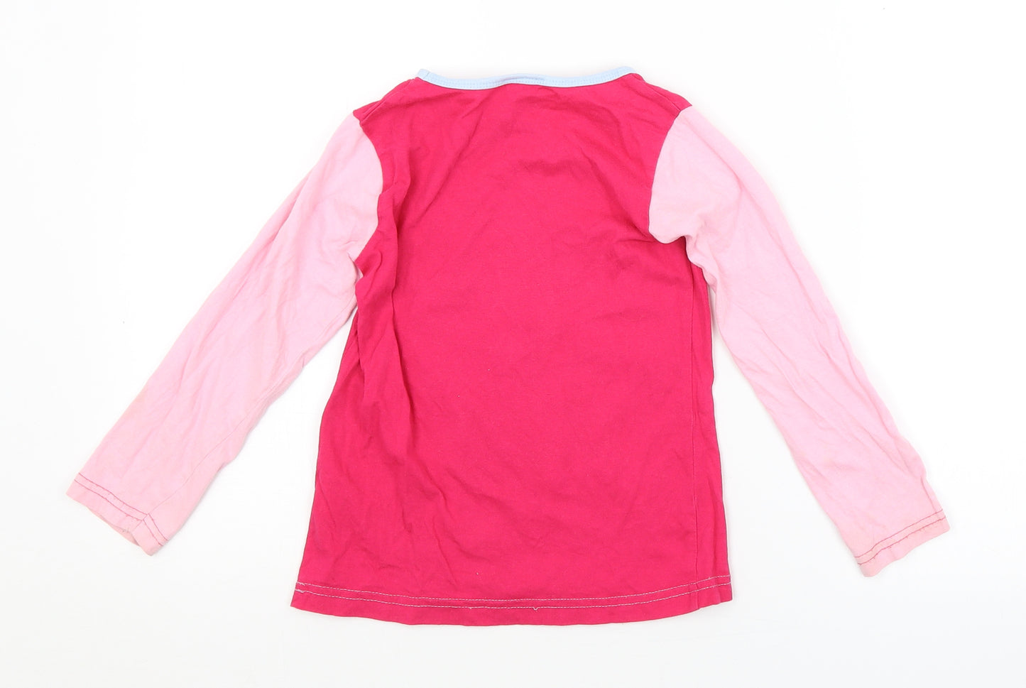 Preworn Girls Pink   Basic T-Shirt Size 4-5 Years