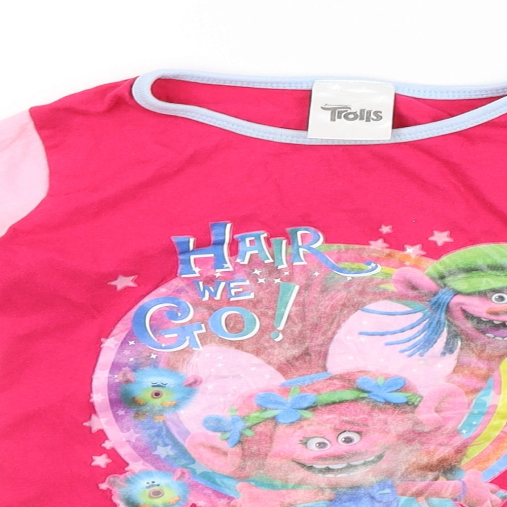 Preworn Girls Pink   Basic T-Shirt Size 4-5 Years