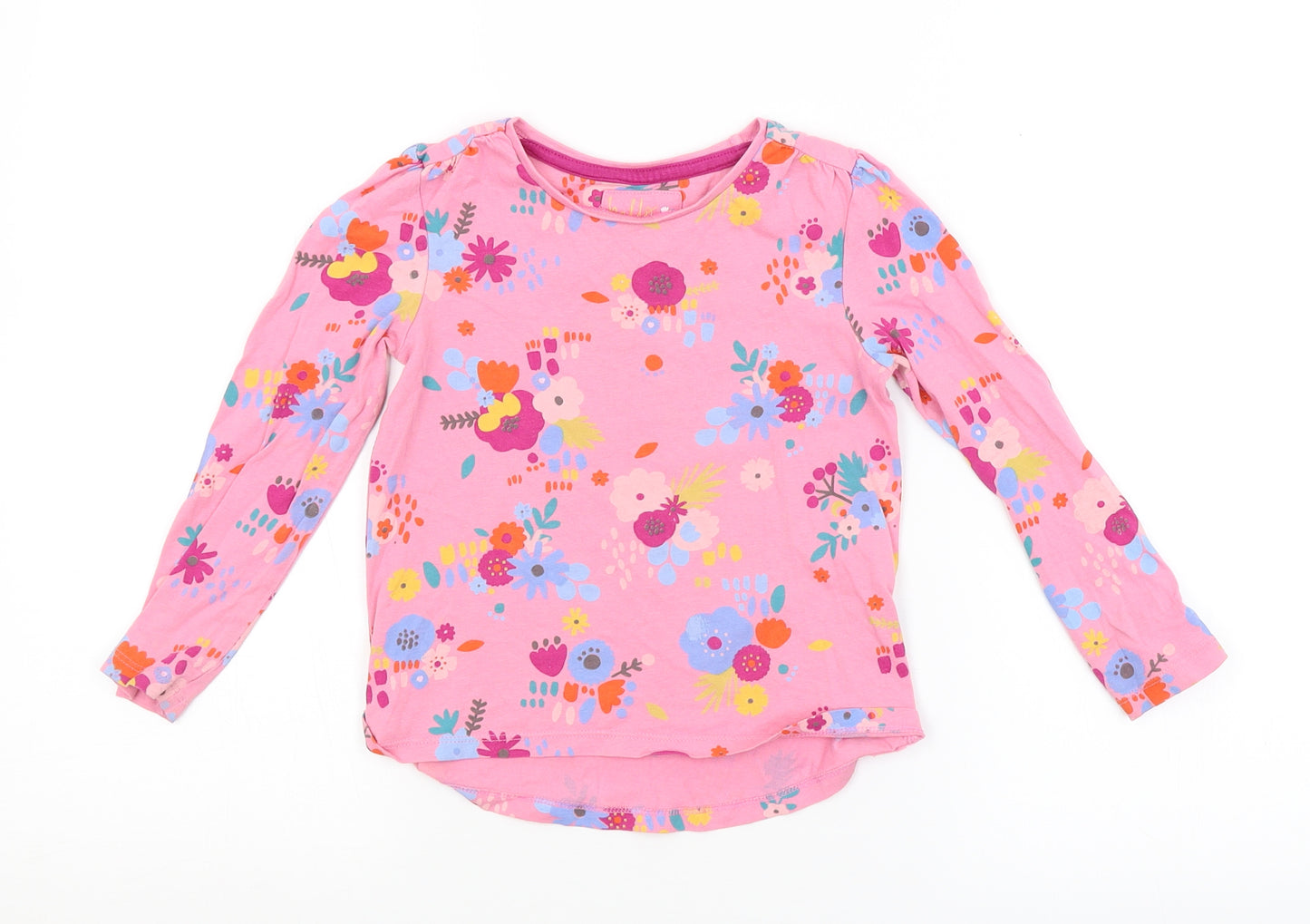 TU Girls Pink Floral  Basic T-Shirt Size 3-4 Years