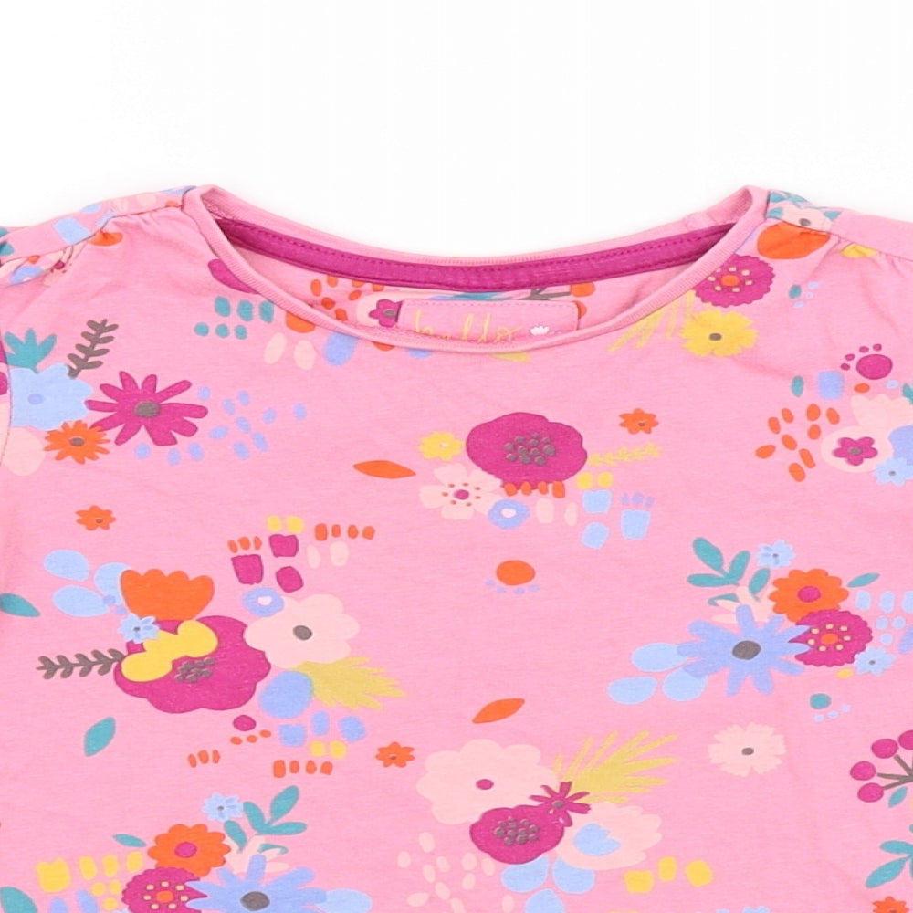 TU Girls Pink Floral  Basic T-Shirt Size 3-4 Years