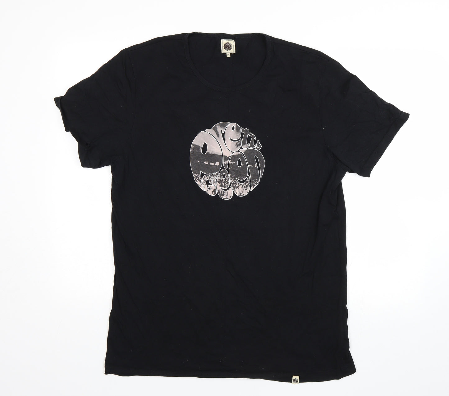 Pretty Green Mens Black    T-Shirt Size XL