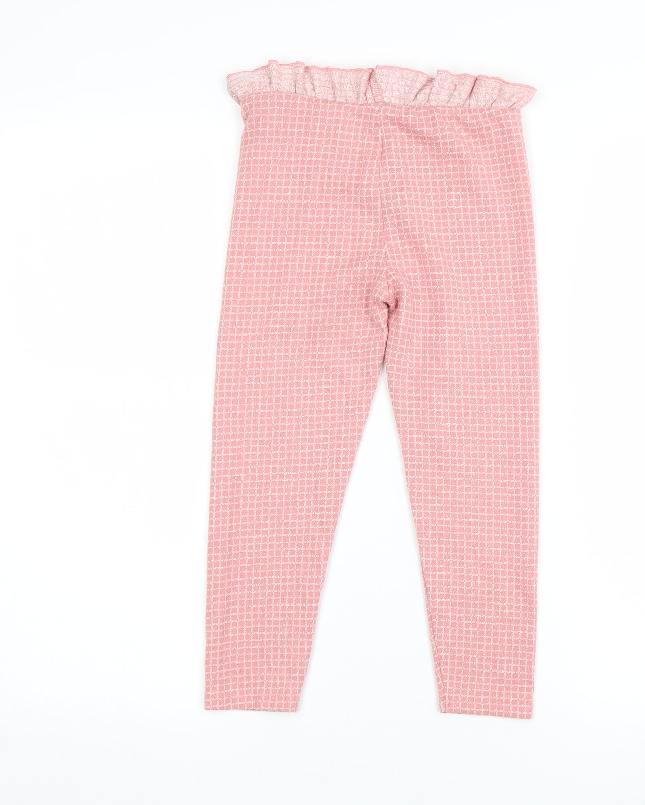 George Girls Pink Check  Sweatpants Trousers Size 5-6 Years - leggings