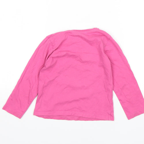 Nutmeh Girls Pink   Top Pyjama Top Size 3-4 Years  - Christmas