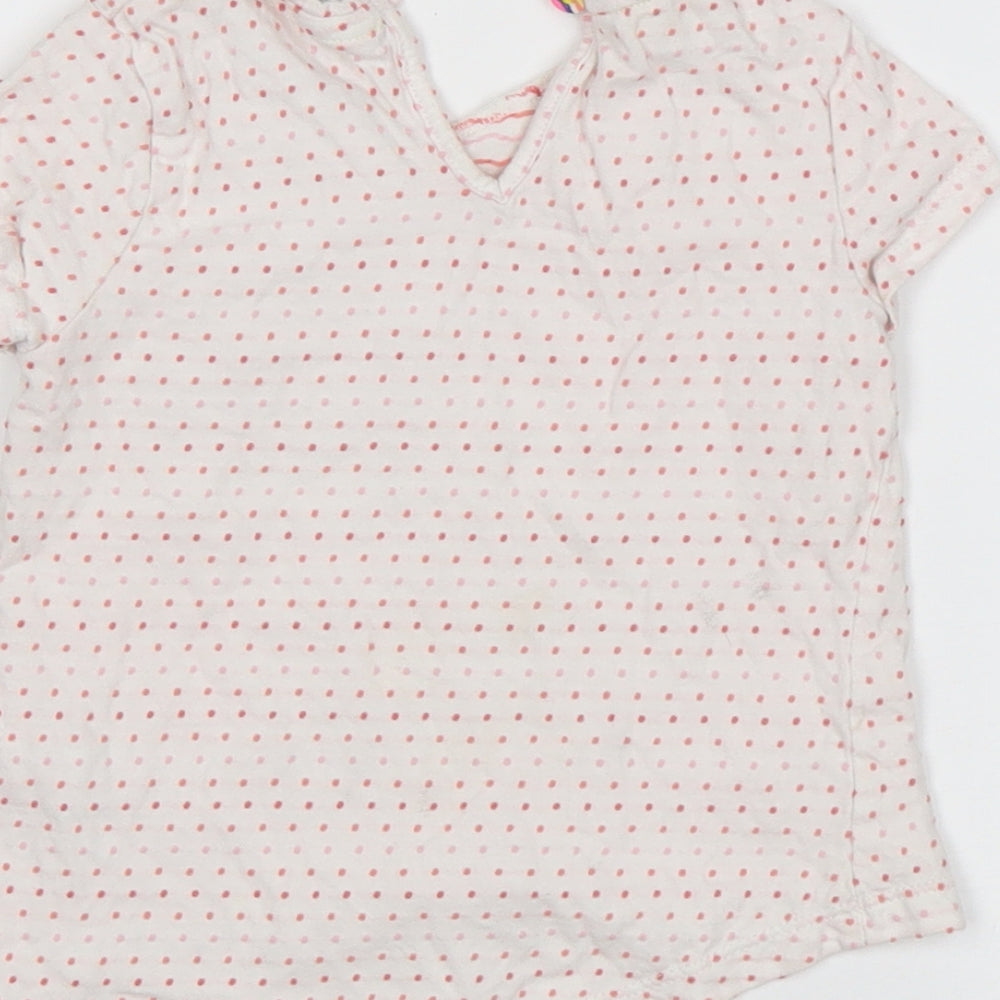 F&F Girls Multicoloured Polka Dot  Basic T-Shirt Size 2-3 Years