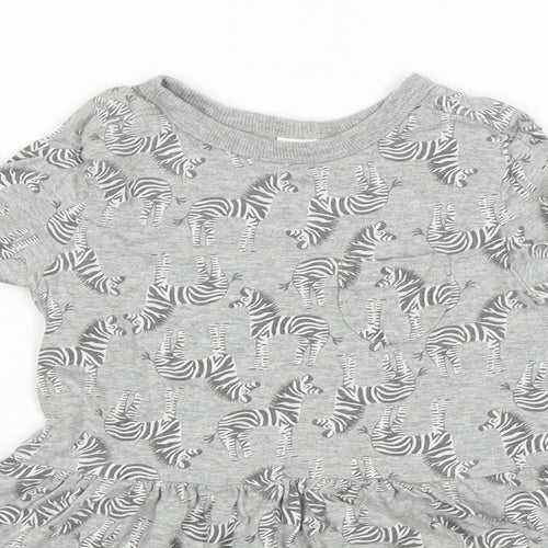 NEXT Girls Grey Animal Print  Fit & Flare  Size 18-24 Months