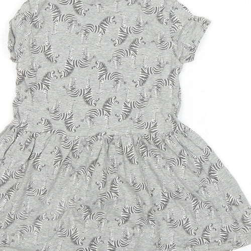 NEXT Girls Grey Animal Print  Fit & Flare  Size 18-24 Months