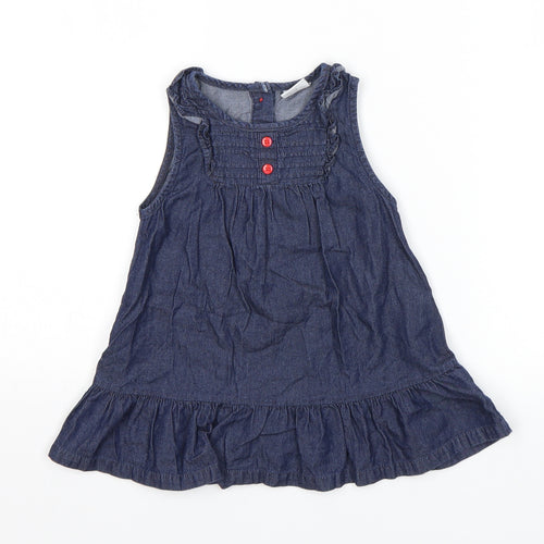 Miniclub Girls Blue   Tank Dress  Size 12-18 Months