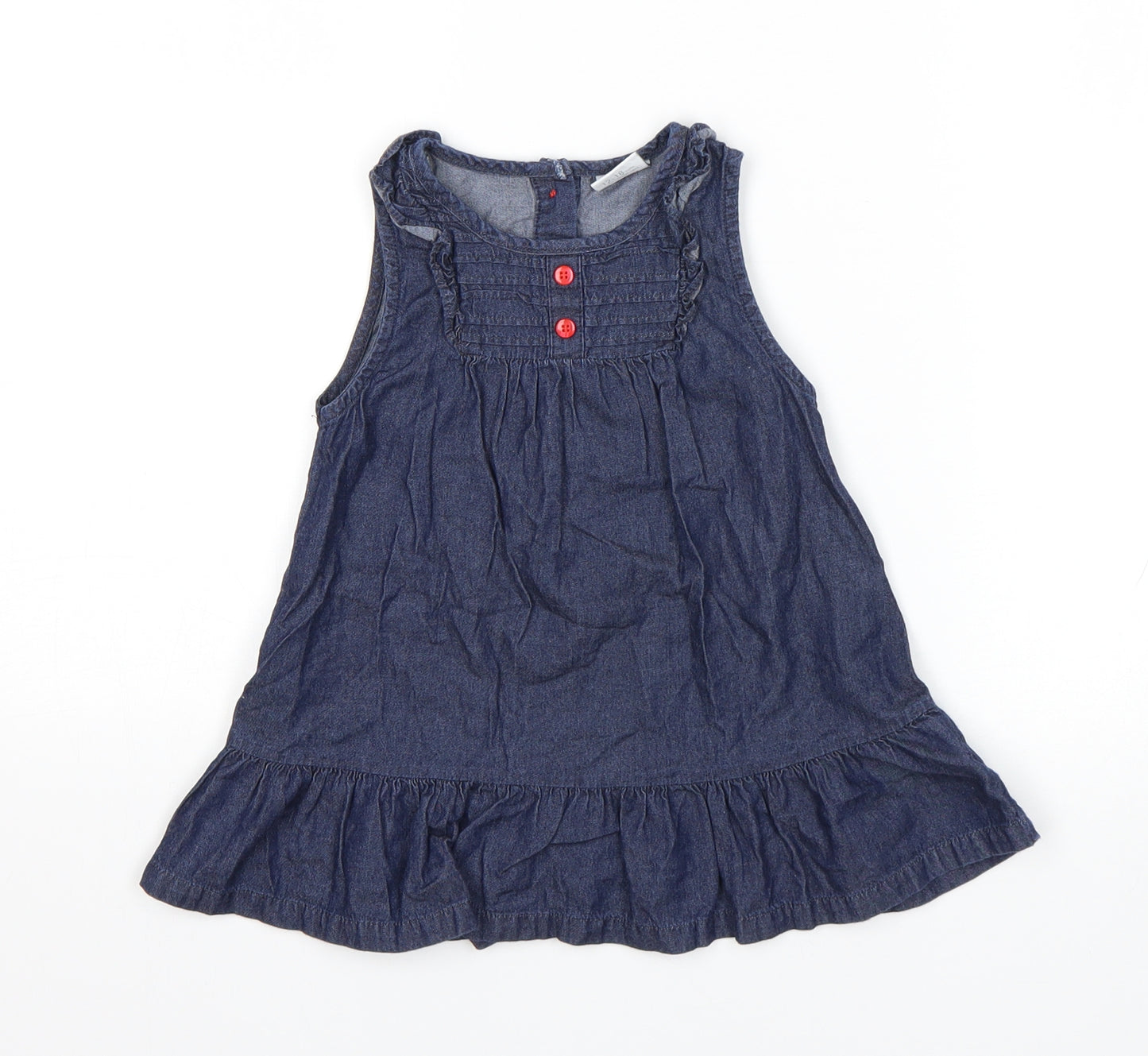 Miniclub Girls Blue   Tank Dress  Size 12-18 Months
