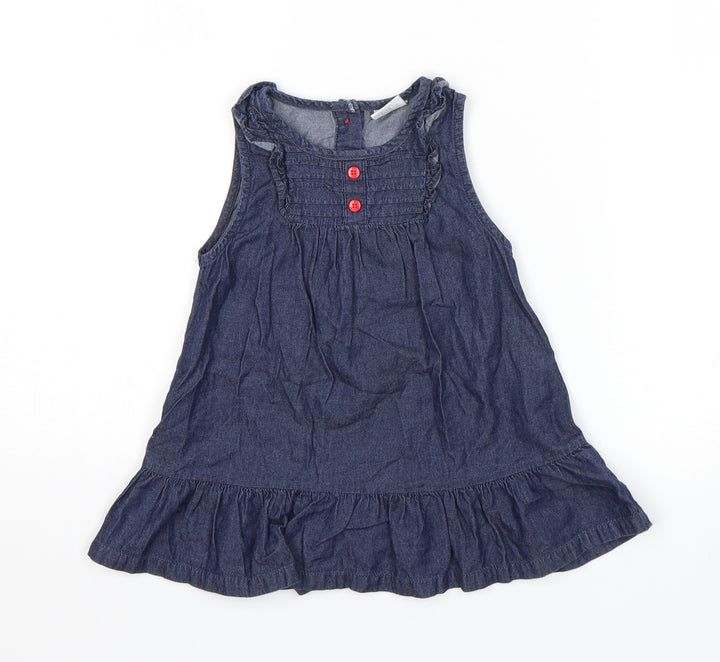 Miniclub Girls Blue   Tank Dress  Size 12-18 Months