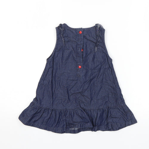 Miniclub Girls Blue   Tank Dress  Size 12-18 Months