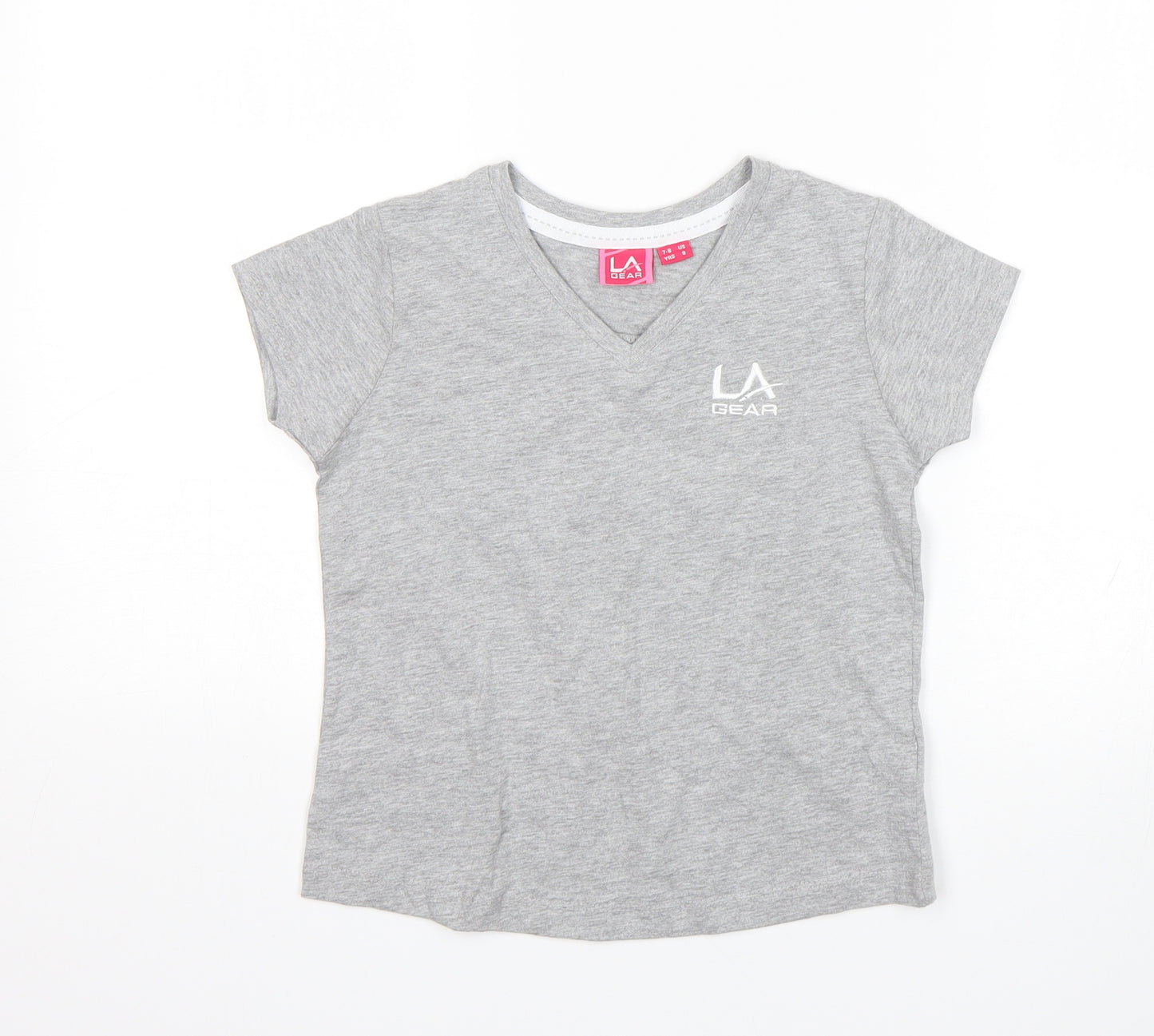 LA Gear Girls Grey   Basic T-Shirt Size 7-8 Years
