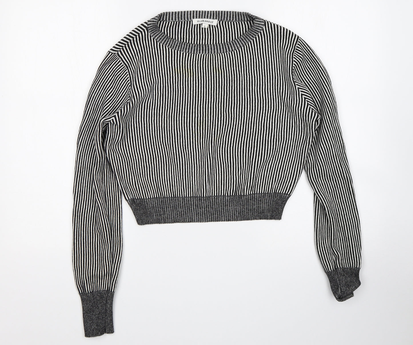 Glamorous Womens Multicoloured Striped  Pullover Jumper Size L