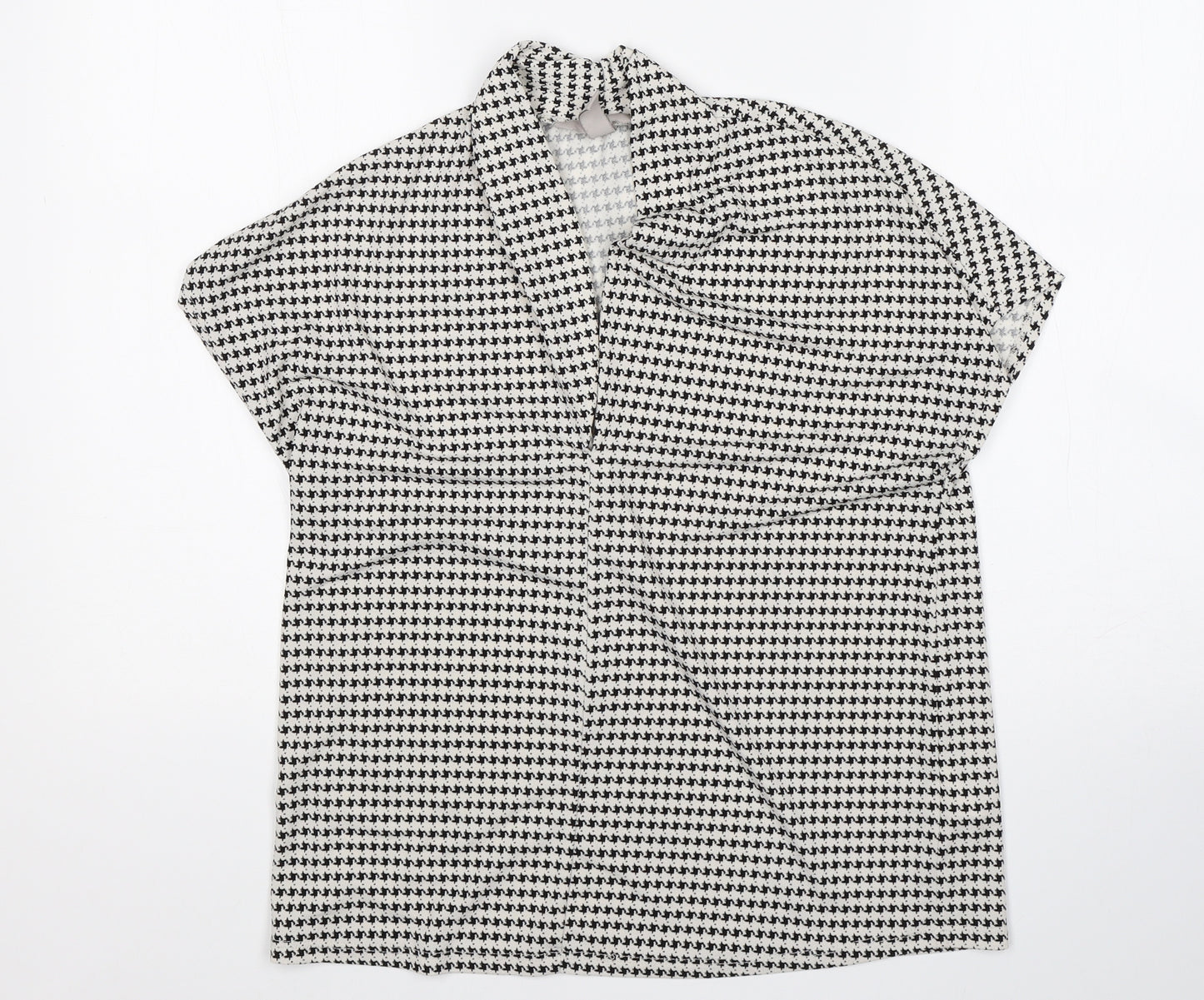 H&M Womens Multicoloured Houndstooth  Basic Blouse Size S