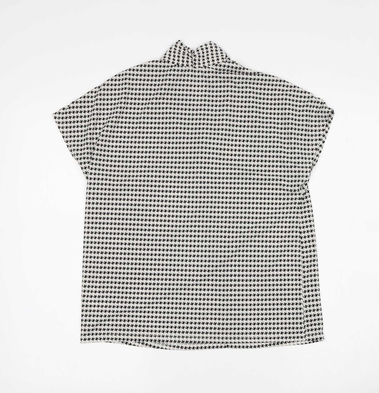 H&M Womens Multicoloured Houndstooth  Basic Blouse Size S