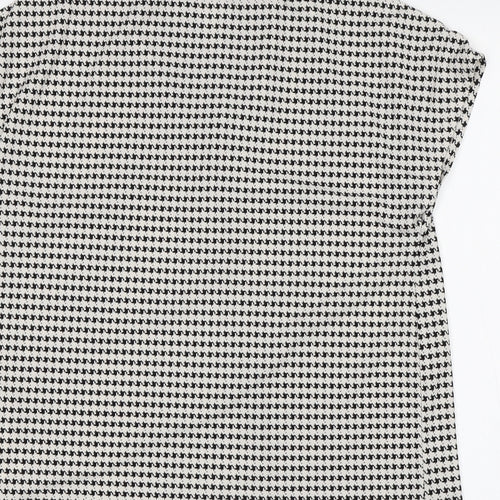 H&M Womens Multicoloured Houndstooth  Basic Blouse Size S