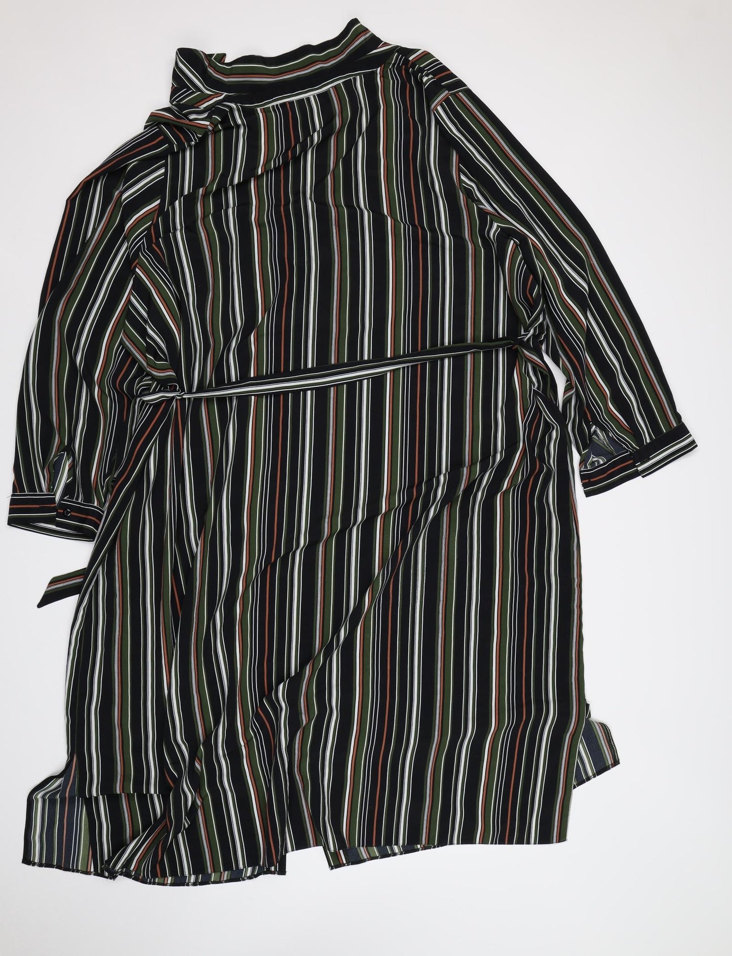 Evans Womens Multicoloured Striped  Shirt Dress  Size 28