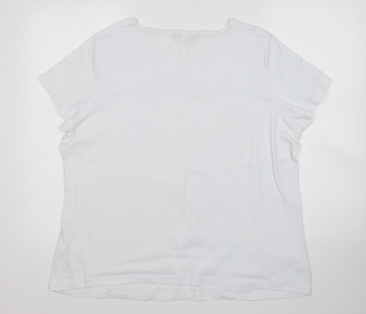 Maine Womens White   Basic T-Shirt Size 20