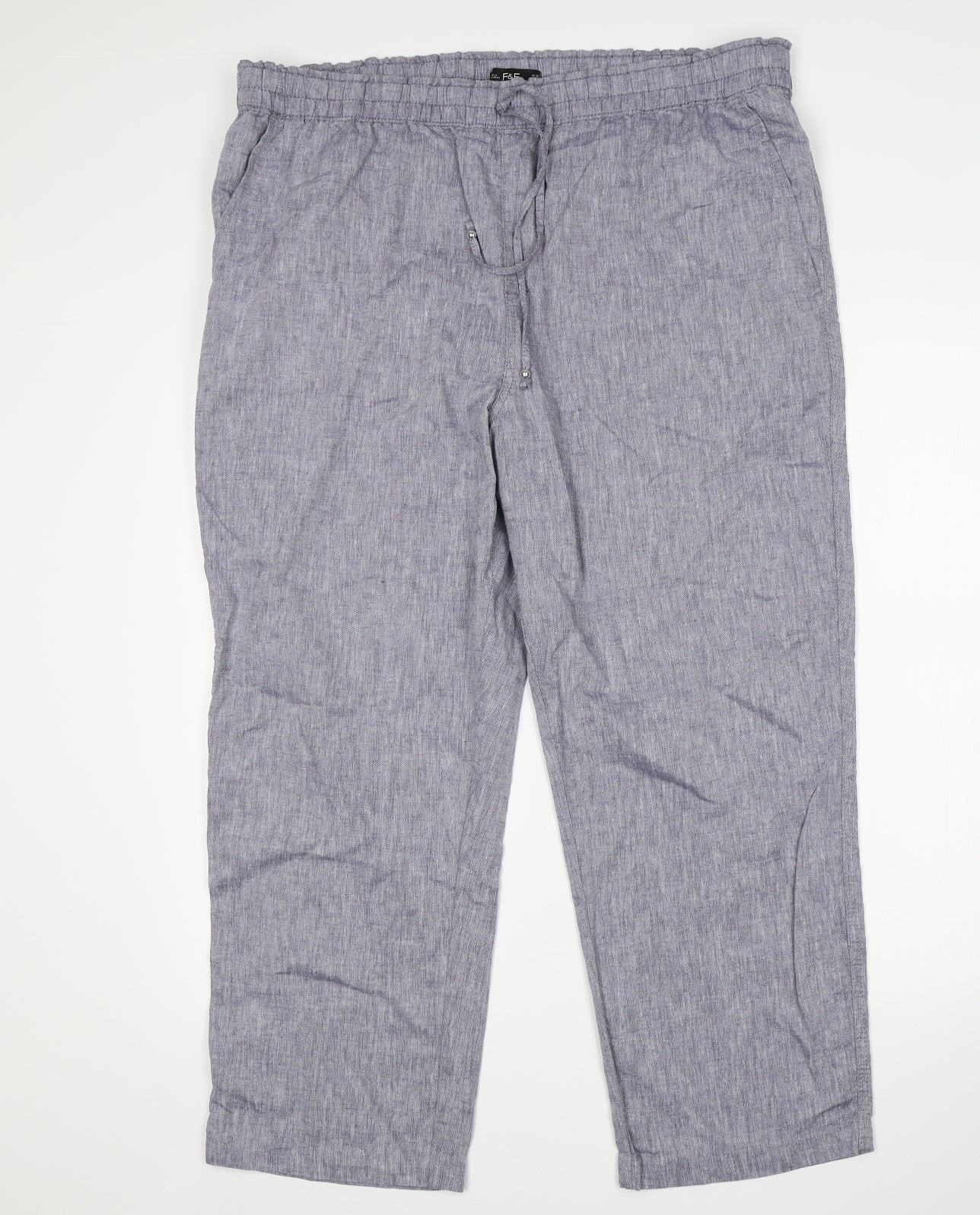 F&F Womens Blue   Trousers  Size 20 L26 in