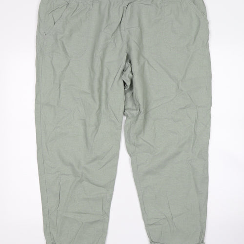 Debenhams Womens Green   Cropped Trousers Size 20 L25 in