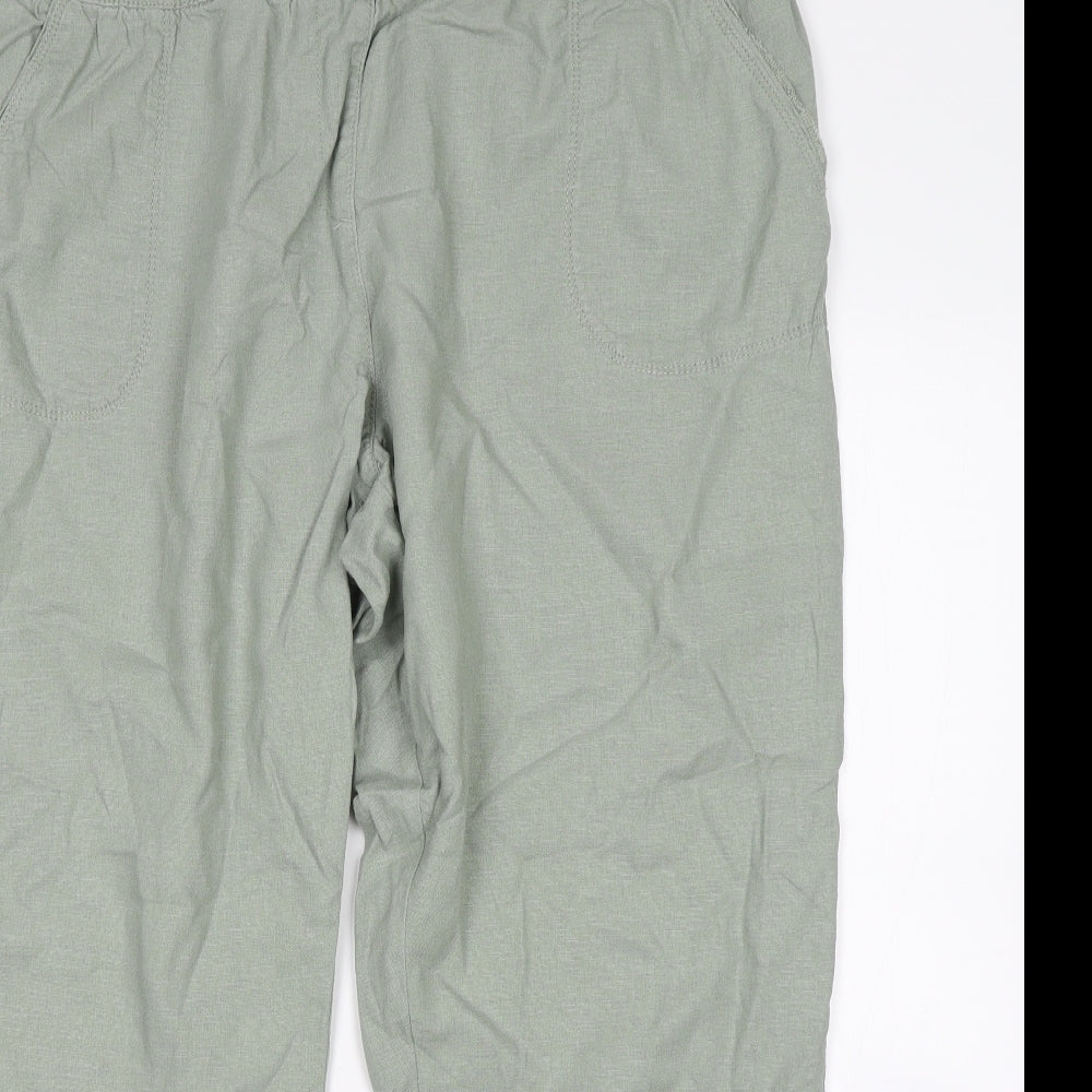 Debenhams Womens Green   Cropped Trousers Size 20 L25 in
