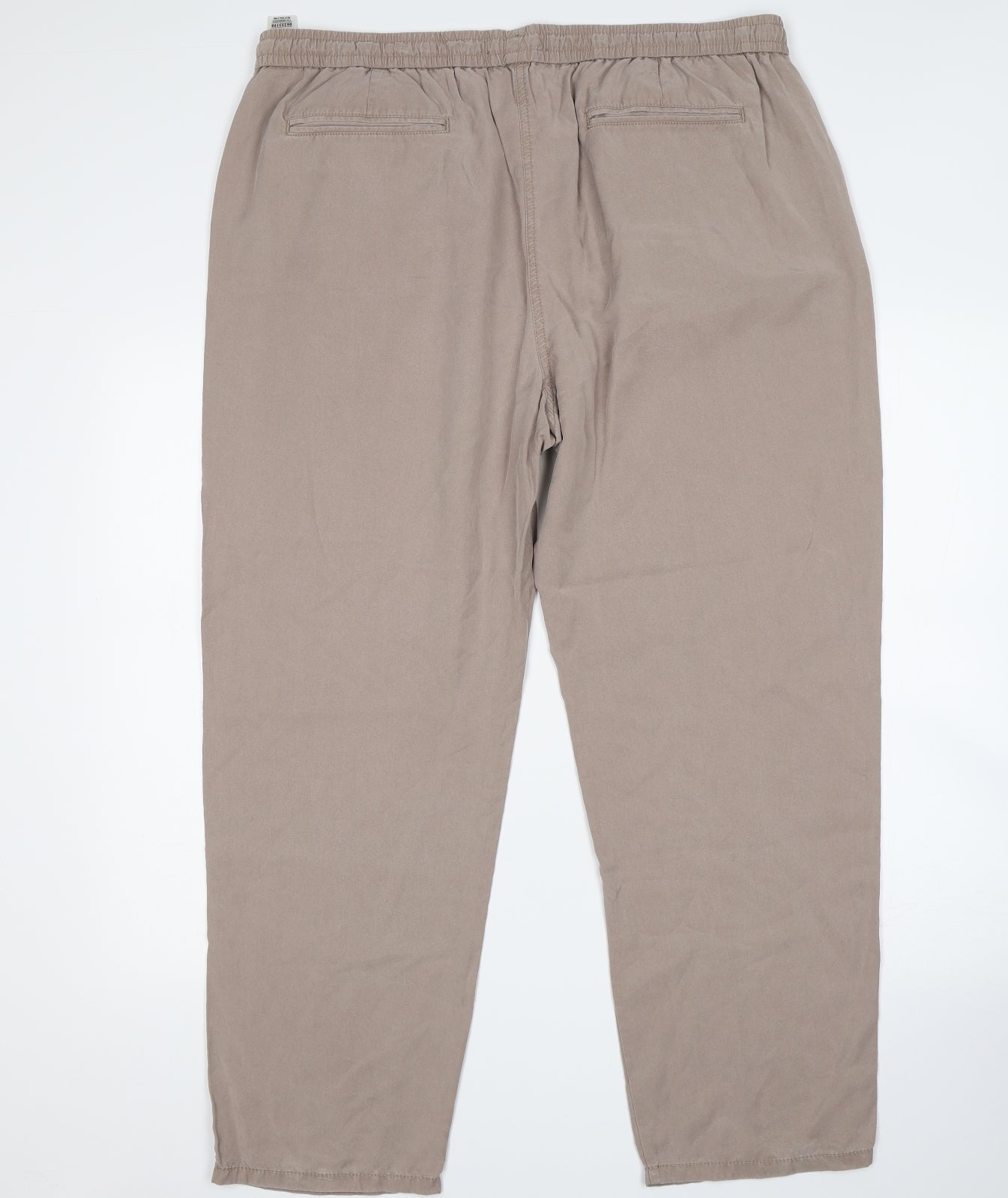 M&S Womens Brown   Chino Trousers Size 18 L27 in