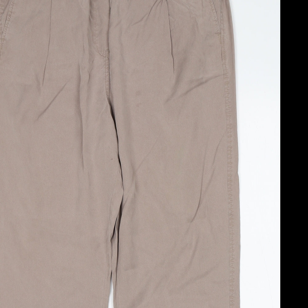 M&S Womens Brown   Chino Trousers Size 18 L27 in