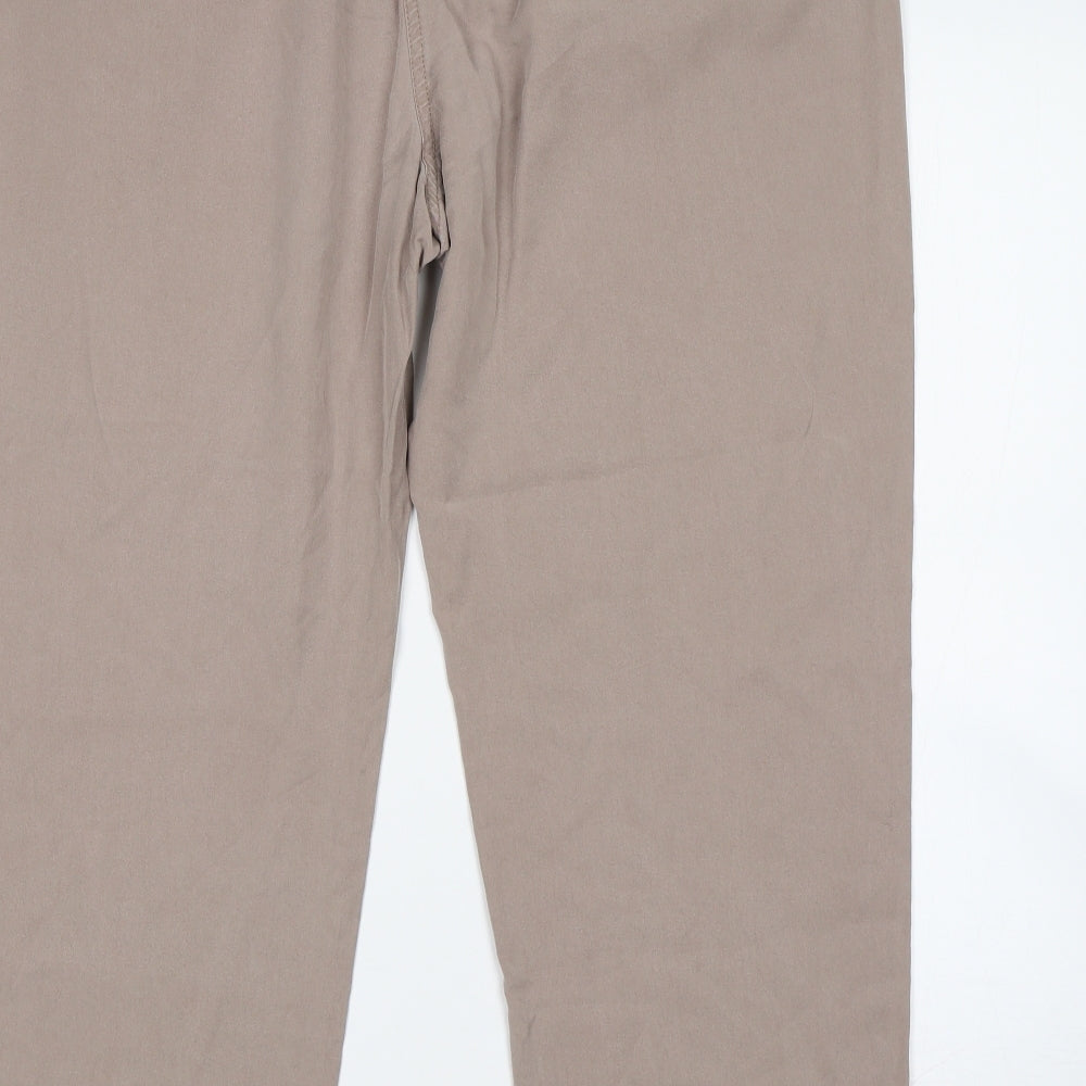 M&S Womens Brown   Chino Trousers Size 18 L27 in