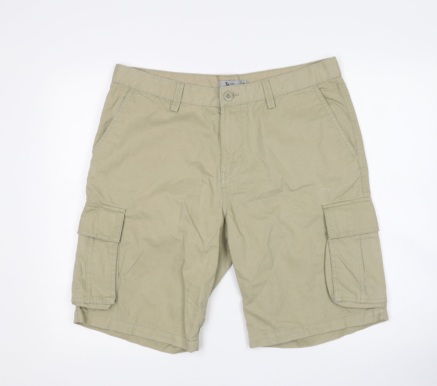 TU Mens Beige   Cargo Shorts Size 36