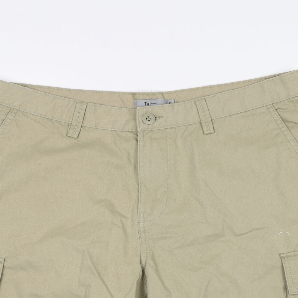 TU Mens Beige   Cargo Shorts Size 36