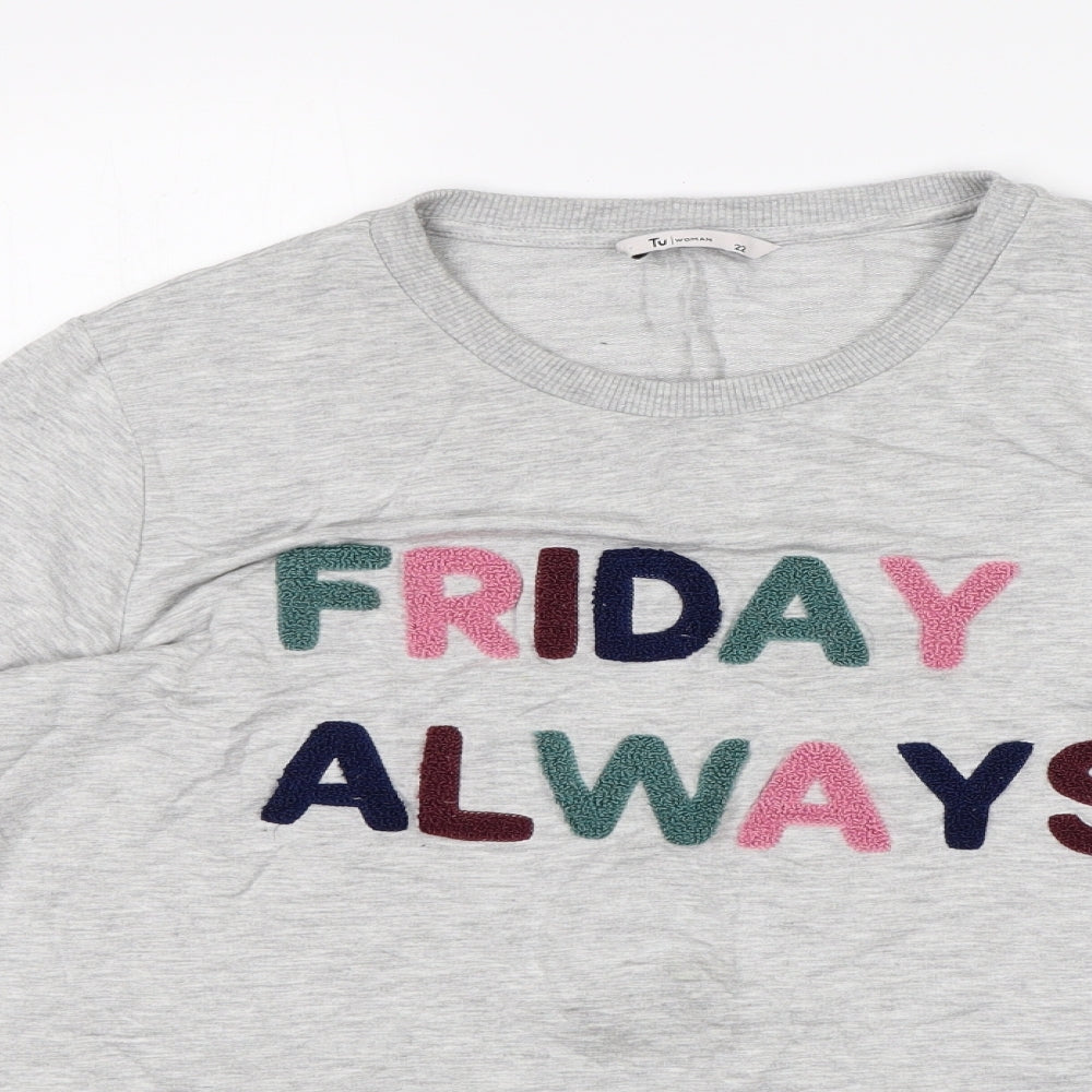 TU Womens Grey   Pullover Jumper Size 22