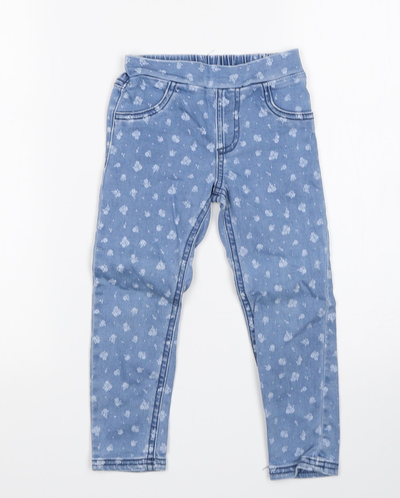 Miniclub Girls Blue Floral  Jegging Jeans Size 2-3 Years