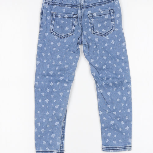 Miniclub Girls Blue Floral  Jegging Jeans Size 2-3 Years