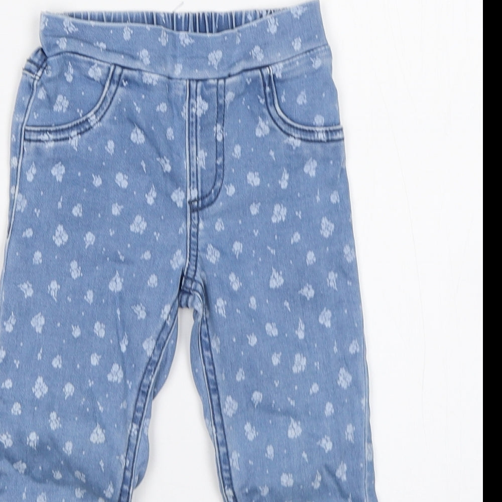 Miniclub Girls Blue Floral  Jegging Jeans Size 2-3 Years