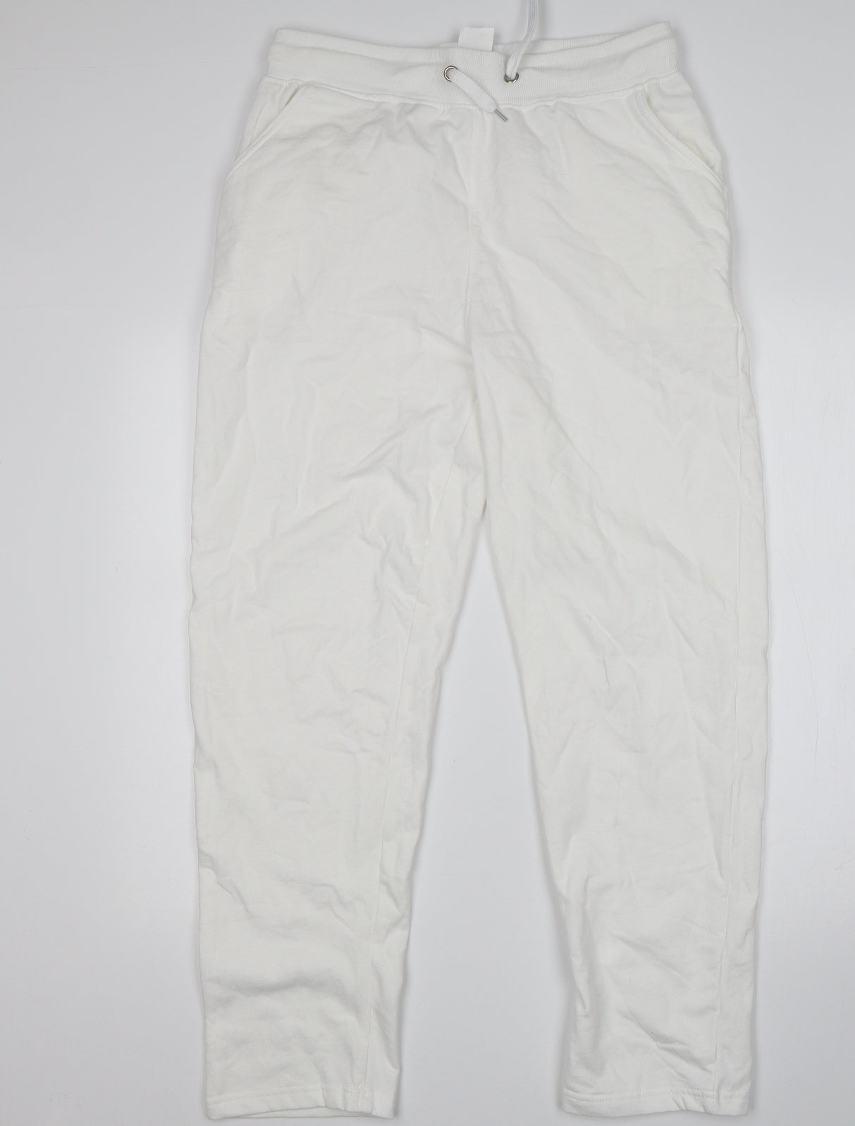 Preworn Womens White   Sweatpants Trousers Size L L28 in