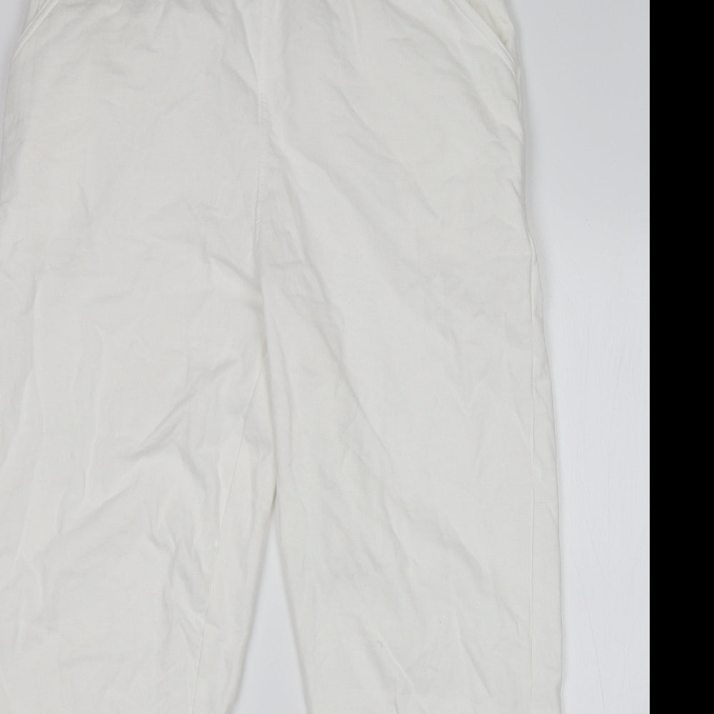 Preworn Womens White   Sweatpants Trousers Size L L28 in