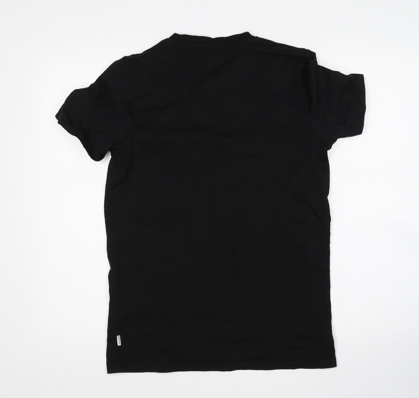 JACK & JONES Mens Black    T-Shirt Size S