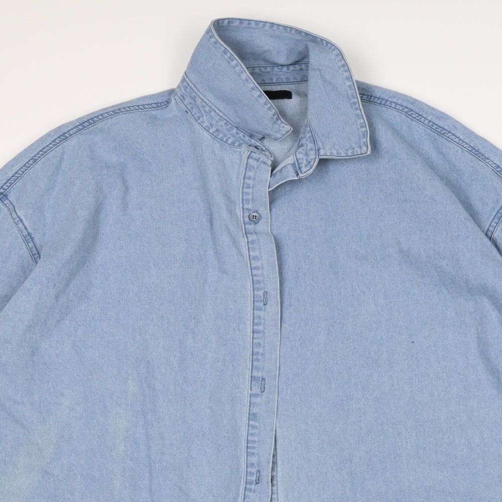 Missguided Womens Blue   Shirt Dress  Size 12