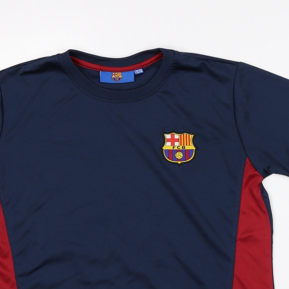 Barcelona Boys Blue   Basic T-Shirt Size 12-13 Years  - FC Barcelona